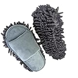 [Einfach zu bedienen] Dieser Mopp verfügt über einen 6-mm-Klettverschluss, der den Mopp sicher am Hausschuh befestigt und so ein problemloses Reinigungserlebnis gewährleistet.