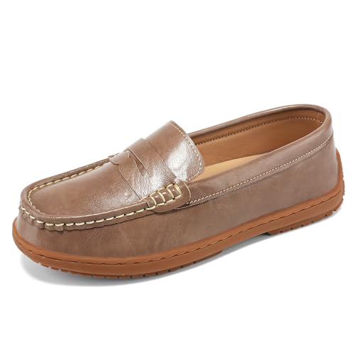 BEAUSEEN Women's Classic Handsewn Penny Loafers - Casual Slip On Moccasin Driving Shoes Lightweight Walking Flats Comfort Women Loafer Shoes, Nude, 7.5 US by BEAUSEEN - Used condition - Image 3