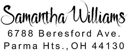 Sello de goma con dirección de retorno de diseñador de boda autoentintado personalizado - 4912 Sellos de dirección autoentintados - Personalizados -