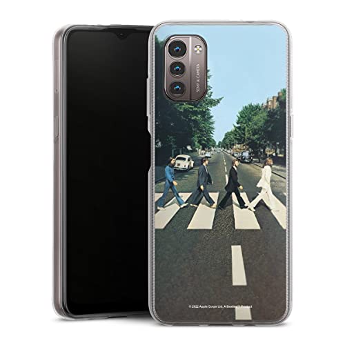 DeinDesign Coque en Silicone Compatible avec Nokia G 21 Etui Silicone Coque Souple Abbey Road The Beatles Musique - Les Beatles, Paul McCartney, John Lennon, RIngo Starr, George Harrison DeinDesign Coque en Silicone Compatible avec Nokia G 21 Etui Silicone Coque Souple Abbey Road The Beatles Musique