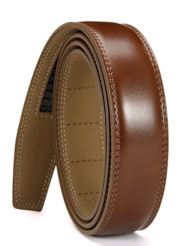 Image of CHAOREN Ratchet Belt Replacement Strap 1 1 /4 inch | Leather Belt Strap for 32mm Slide Click Buckle