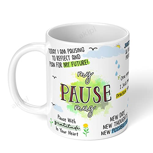 Image of My Pause Mug - Inspirational and Motivational Ceramic Mug 11oz Designer Coffee /Tea Cup ARM580