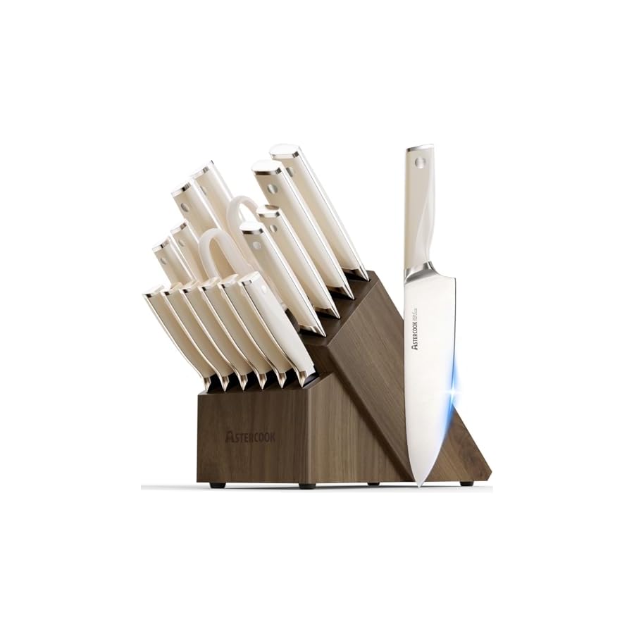 Astercook Knife Set Kitchen with Block