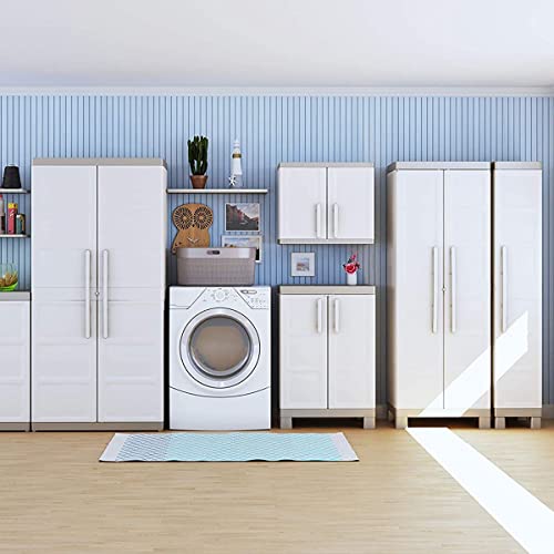 Keter Armadio Basso Excellence, 2 Ripiani Regolabili, Beige/Tortora, 65x45x97 H Cm - 2