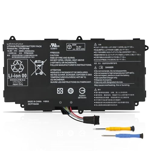 K KYUER 46Wh FPCBP448 FPB0322S Laptop Batterie pour Fujitsu Stylistic Q736 Q737 Q775 2-in-1 Tablet PC 13.3-inch Series Core i5-5200U i5-5300U i5-7300U 7200U...