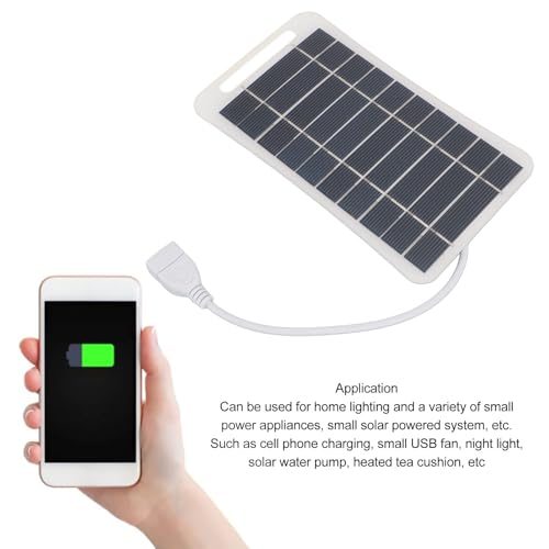 Panel solar USB ligero de 5W con estructura de silicio compacto 5