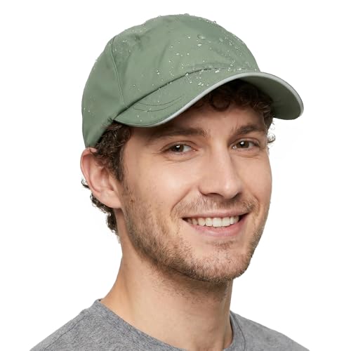 Image of Mens Waterproof Baseball Cap Womens Rain Hat Quick Dry Running Hat with Sweatband Outdoor Golf Breathable Sports Cap
