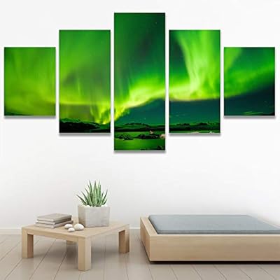 SIGNWIN 5 Panel Canvas Wall Art Astronomy &...