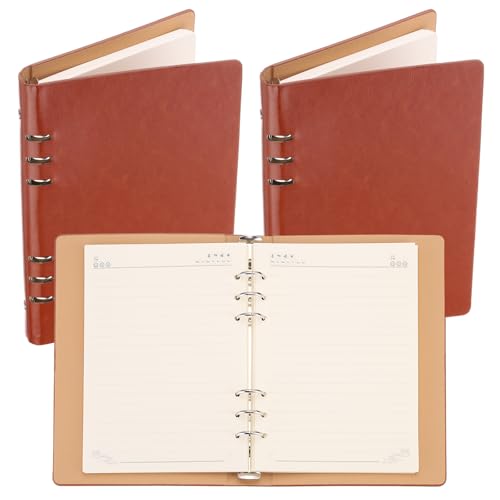 Amazon | PATIKIL 6リングバインダーカバー 2パックA5レザー