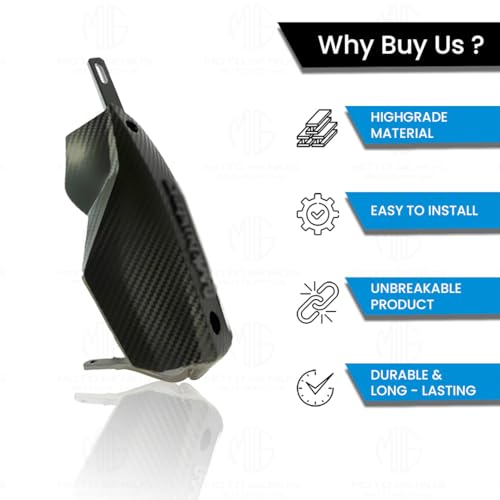 MOTO GENIUS Universal Bike Hand Guards Protectors | Made for Hand Safety While Riding All Motorcycle - (Black) - Image 3