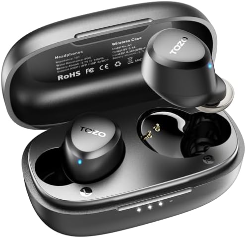 Bluetooth 5.0 Wireless Earbuds - Mini TWS Stereo Headphones With IPX5, Noise Cancelling