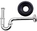 Viega Röhrensiphon Plus 101572 1 1/4 Zoll x 32mm, verchromt, verlängertes Tauchrohr und Wandrohr, Gummimanschette, Gumminippel by kör4u - für Abflussrohr 50x32mm - Made in Germany