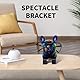 Guador Brillenhalter, Sonnenbrillen Präsentationsständer Wooden Spectacle Holder Kreativer Brillenhalter Wand Holz-Tier-Brillenständer Lustige Dekorativer Brillen (Cooler kleiner Hund)