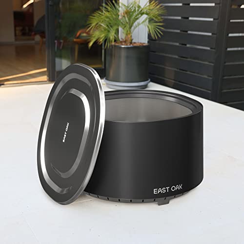 East Oak Fire Pit Lid For 29'' Smokeless Fire Pit, 304 Stainless Steel Fire Pit Accessories For Outdoor Fire Pits, Waterproof, Anti-Rust, And All-Weather Resistant, 27" D X 0.78" H #TOP6