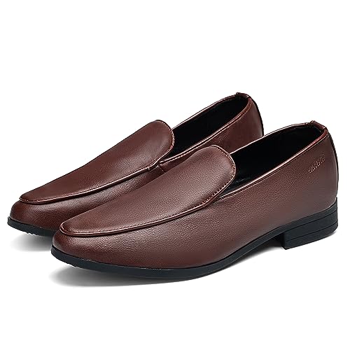 Image of UUBARIS Mens Velvet Loafers Slip-on Dress Shoes Fashion Style Driving Shoes Classic Tuxedo Shoes Casual Oxford Shoes
