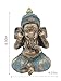 GPT RACK See No Evil Hear No Evil Speak No Evil Elephants Statue Hear No Evil Speak No Evil Statues Ganesha Statues Set of 3 Decorative Hindu God Figurines for Indoor Display Home Decor, Blue