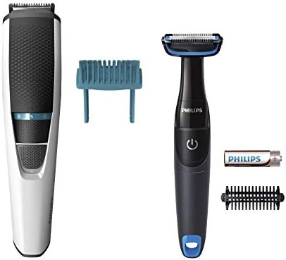 Philips Men Cordless Grooming Kit - Trimmer + Body Grooming (White)