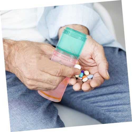 DECHOUS Stapelbarer Medikamentenbehälter Aus Wochenbehälter Mit Mehreren Fächern Für Reisen Und Tägliche Medikamenteneinnahme