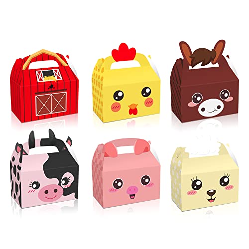 Partystadl-24PCS-Farm-Animals-Party-Favor-Boxes-Farm-Theme-Birthday-Gift-Boxes-Farmhouse-Animals-Candy-Goodie-Treat-Boxes-for-Baby-Shower-Kids-Birthday-Party-Supplies-Decorations Partystadl 24PCS Farm Animals Party Favor Boxes Farm Theme Birthday Gift Boxes Farmhouse Animals Candy Goodie Treat Boxes for Baby Shower Kids Birthday Party Supplies Decorations
