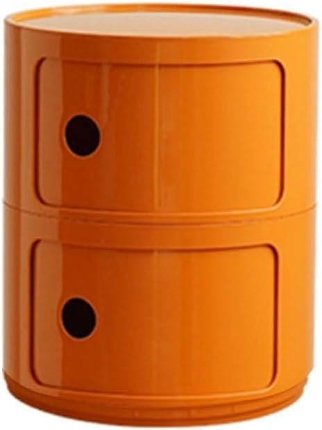 Componibili 2/3/4 Portes,Table D'appoint Porte Coulissante,Léger Et Pratique Table De Chevet Plastique Ronde 2/3/4 Étagères Avec Tiroirs & Porte Coulissante...