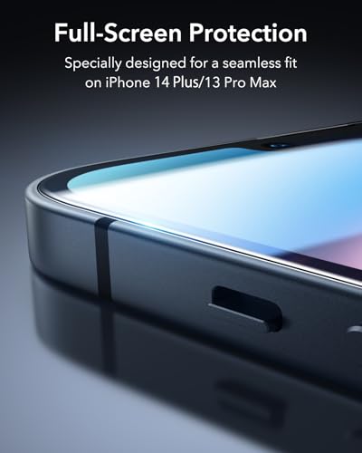 Image of Supershieldz NeoGuard True 360 Privacy Tempered Glass Screen Protector Guard for iPhone 14 Plus and 13 Pro Max, 9H Hardness, Anti-Static, Case-Friendly, Easy Installation Kit - 1 Pack
