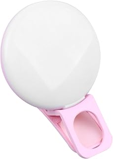 VILLFUL Clip de Luz Led para para Teléfono Móvil Miniluz de Relleno Universal Carga USB para Cámara de Teléfono Color Rosa para de Belleza