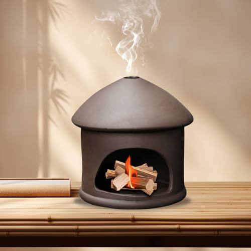 Gelory Mini Ceramic Palo Santo Holder,Ceramic Incense Burner Holder For Wood Sticks Sage Cone Incense,Heat-Resistant, Easy to Clean, Zen Smudge Bowl Perfect for Meditation Yoga(House Shape)