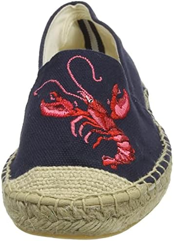 Joules Women's Espadrilles Loafer Flat, Embroidered Lobster, 6 | Image 1