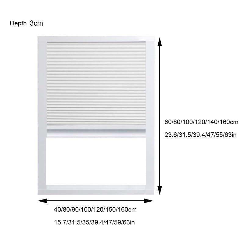 Stores pour Puits Lumière, Protection UV Contre Les UV avec Tige Traction, Cloison Alvéolaire Étanche pour Portes Et Fenêtres(80x80cm)