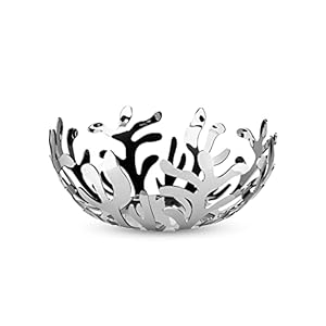 Alessi “Mediterraneo” Fruit Bowl in 18/10 Stainless Steel Mirror Polished, Silver – ESI01/25