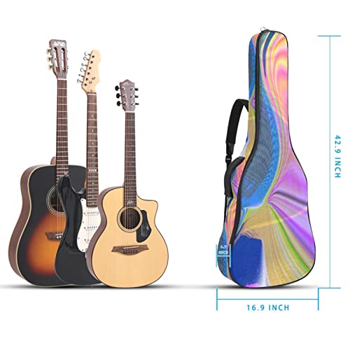 Housse imperméable pour guitare acoustique avec double bandoulière et poche Art abstrait coloré, Multicolore 01., 42… - Les Beatles, Paul McCartney, John Lennon, RIngo Starr, George Harrison Housse imperméable pour guitare acoustique avec double bandoulière et poche Art abstrait coloré, Multicolore 01., 42… – Image 6