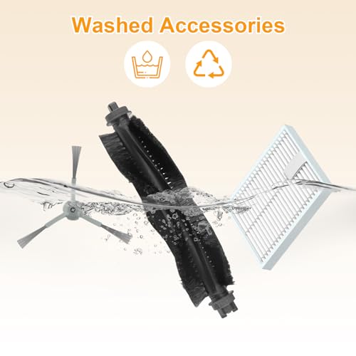 Image of L60 Accessories Kit Compatible with Eufy L60 / L50 Vacuum Robot, 2 Roller Brushs, 4 HEPA Filters, 4 Side Brushs, 1 Clean Tool, 1 Screwdriver for Eufy L60 / L50 Replacement Parts