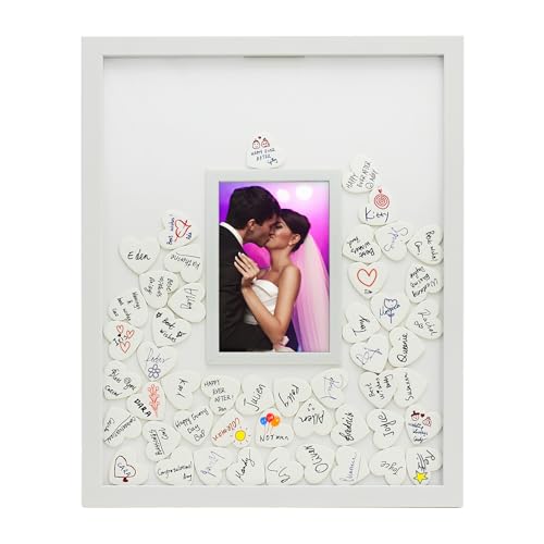 MIMOSA MOMENTS Autograph Picture Frame, Alternative Wedding Guest Book, Baby