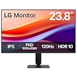 LG MONITOR 24U411A-B - FHD 1080p IPS 24 inch, 120 Hz, 5ms GtG, Computer desktop display with VRR, HDR10, Smart Energy Saving, Anti-Glare, D-Sub, HDMI, Matte Black