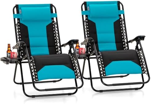 Sophia & William Oversized Zero Gravity Chair Set of 2 Padded, Fo...