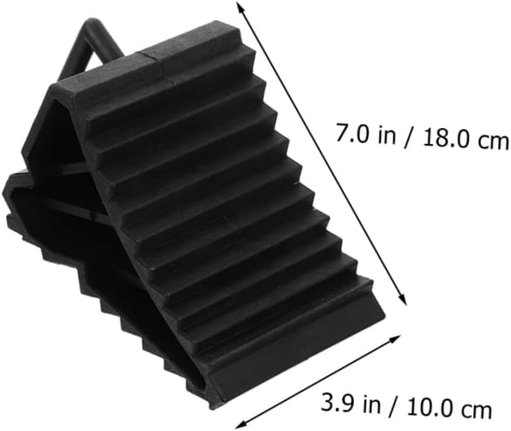 Gatuida 2pcs Car Wheel Chocks Black PP Triangular Tire Stops for Repairs