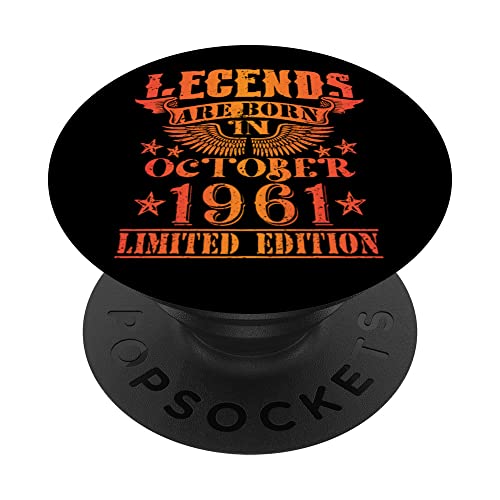 Cumpleaños Octubre 1961 Edición Limitada Regalo Used Vintage PopSockets PopGrip Intercambiable