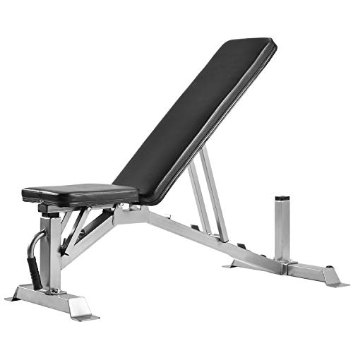 Knocbel Adjustable Weight Bench, 5 Positions Incline Decline Utility Gym Equipment for Full Body Workout, 800 LBS Capacity, 50