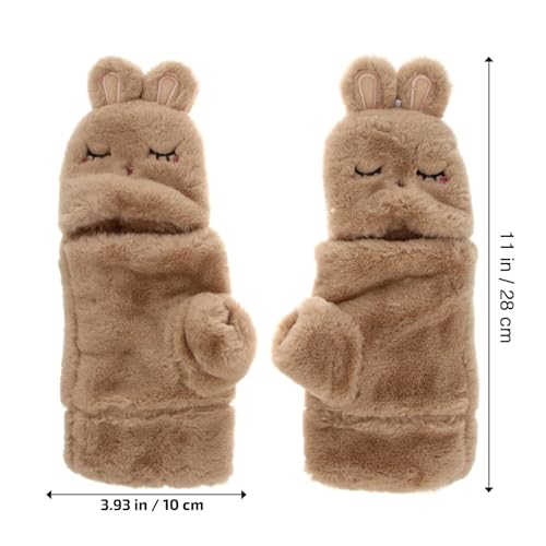 Guantes de invierno para mujer tipo concha evitan manos frías 2