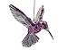 Kurt Adler T2031 3 Assorted Acrylic Iridescent Purple, Blue and Clear Hummingbird Christmas Ornaments