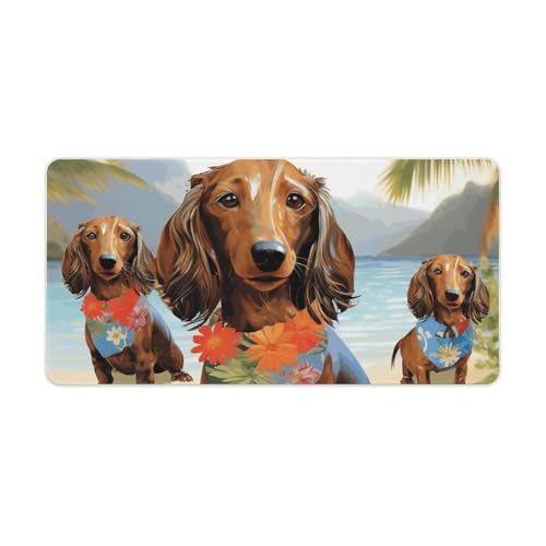Mouse pad grande con base antideslizante blanco miniatura 1