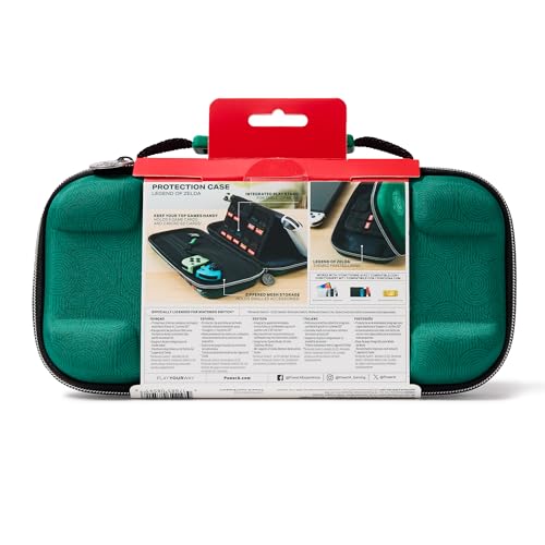 PowerA Protection Gaming Console Kit Case for Nintendo Switch - OLED Model, Nintendo Switch or Nintendo Switch Lite with Accessories Storage, The Legend of Zelda, Archaic Link (Officially Licensed) 4 41SbowenaKL