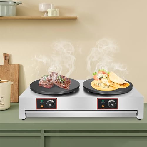 Double 15.75-Inch Commercial Crepe Maker