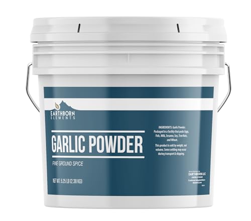 Earthborn Elements Garlic Powder 1 Gallon Bucket, Versatile, Bulk Seasoning, Fine Ground (84 Ounce)