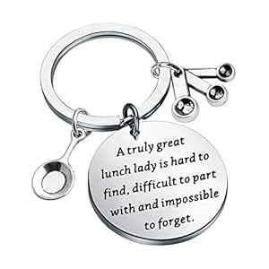 CENWA Lunch Lady Appreciation Gift Lunch Lady School Lunch Server Gift School A Truly Great Lunch Lady I s Hard to Find Keychain Gift for Cafeteria Worker (Great Lunch Lady K)
