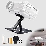 【スタンドのみ】SALANGE プロジェクタースタンド 三角形構造180度回転 高さ調節 卓上/壁/天井投影 1/4インチネジ プロジェクター台 折り畳み コンパクト 収納便利 軽量 オフィス ホームシアター 会議室/リビング/寝室用【CLOKOWVE・ANKER・ELEPHAS・HAPPRUNに対応】ブラック