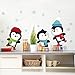 Paper Riot Co. Penquin Stacking Christmas Holiday Wall Stickers Removable for Family Activity Classroom Kids Room Nursery Bedroom Home Decor 65 Count Decals
