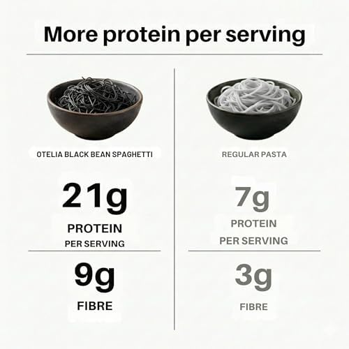 Otelia High Protein Pasta, Organic Black Bean Spaghetti, Kosher, Gluten-Free, Non-GMO, Vegan, Plant-Based, Ready to Eat in 3 – 5 mins, 200g — view 3