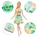 BARWA 10 Sets Doll Clothes Including 5 Fashion Floral Dresses 5 Sets Casual Outfits Tops and Trousers, Shorts for 11.5 inch Girl Dolls…