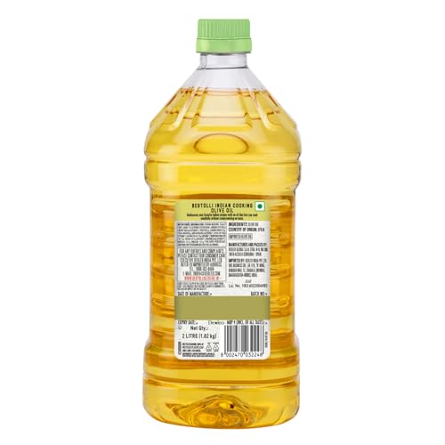 Image of Bertolli Indian Cooking Olive Oil 2L | 75% MUFA | Extra Light Taste, Suitable for High Heat Cooking, Frying & Roasting | World's No. 1 Olive Oil Brand